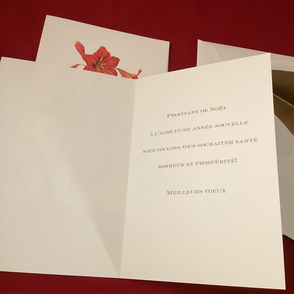 Five Christmas greetings cards with matching envelopes (French text) - Picture 5 of 8